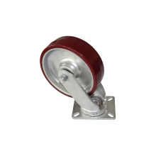 shuntong wholesale Factory Price Red Polyurethane Casting Boltless Swivel Fork Industrial Casters Wheel heavy duty caster wheels